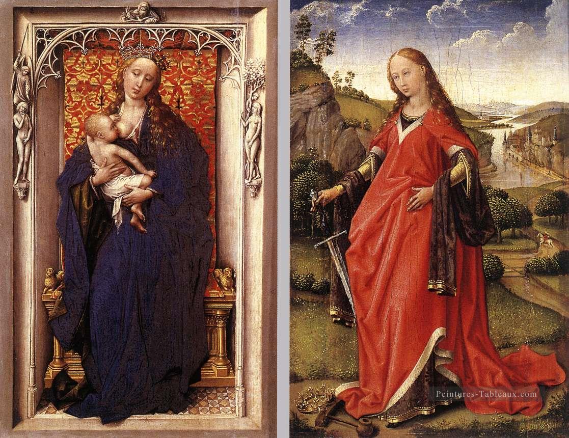 Diptyque hollandais peintre Rogier van der Weyden Peintures à l'huile